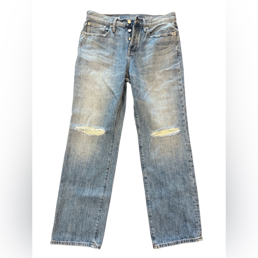 J Crew Mid-Rise Slouchy Distressed Jean in 1984 Slouchy Size 28 - Picture 2 of 10